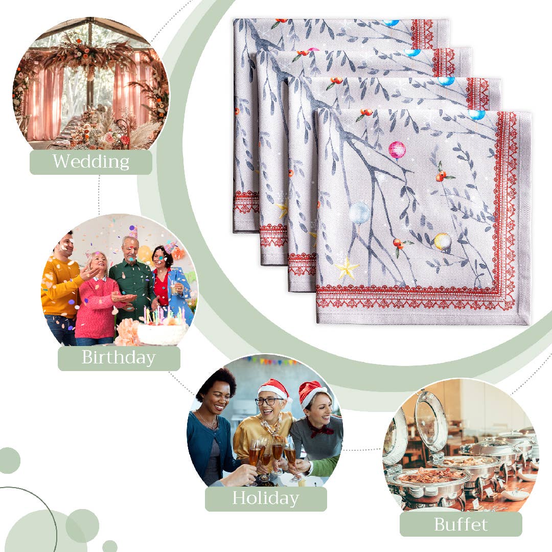Fairy Christmas Cotton Napkins Set | Maison d'Hermine
