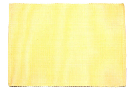 Placemats  Ribbed Solid - Yellow | Accent Linen