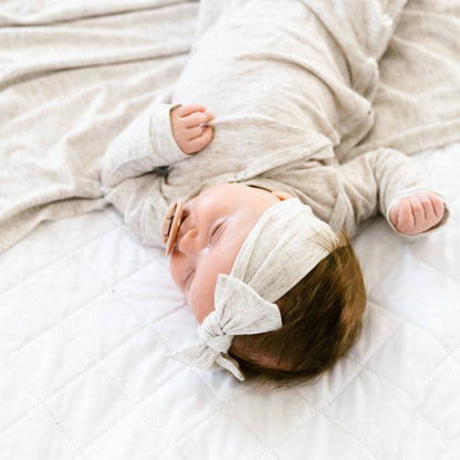Oat Newborn Knotted Gown | Copper Pearl