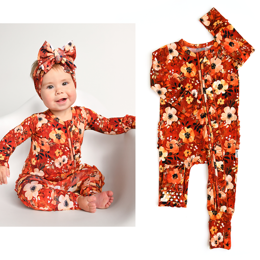 Auburn Ruffle Romper | Gigi & Max
