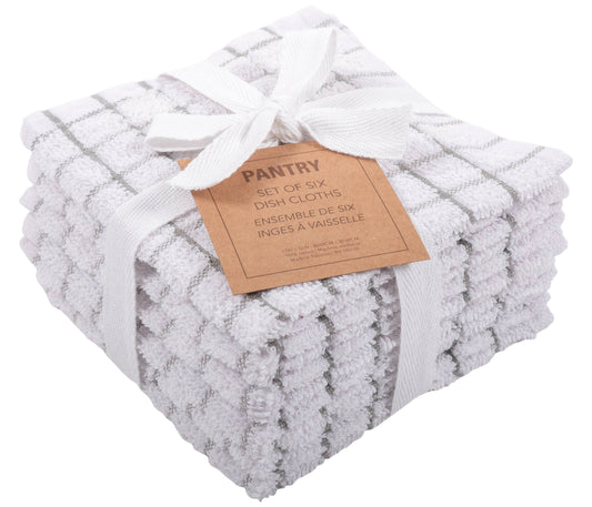 Checkered Terry Dish Cloths - Set of 6 | KAF Home