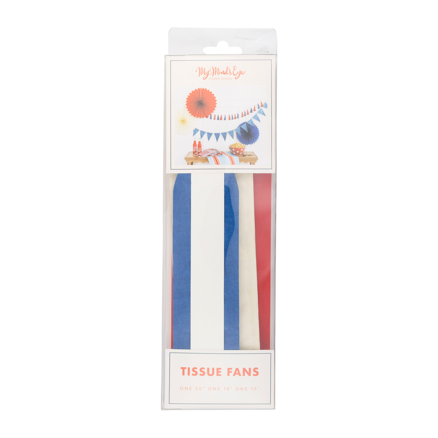Red White and Blue Tissue Party Fans | My Mind's Eye