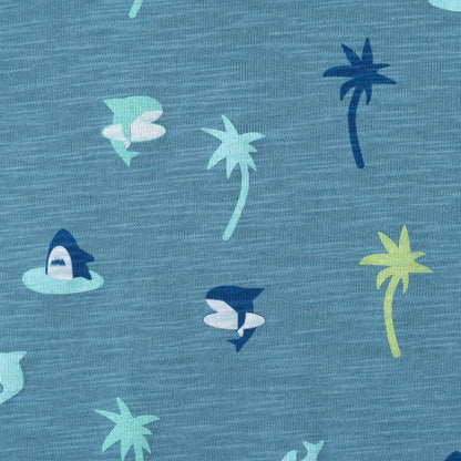 Blue Palm Polo Romper | Andy & Evan