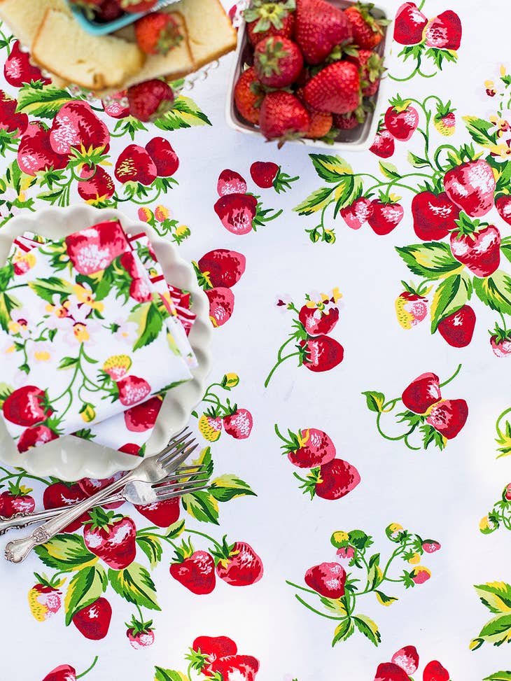 Strawberry Basket Tablecloth | April Cornell