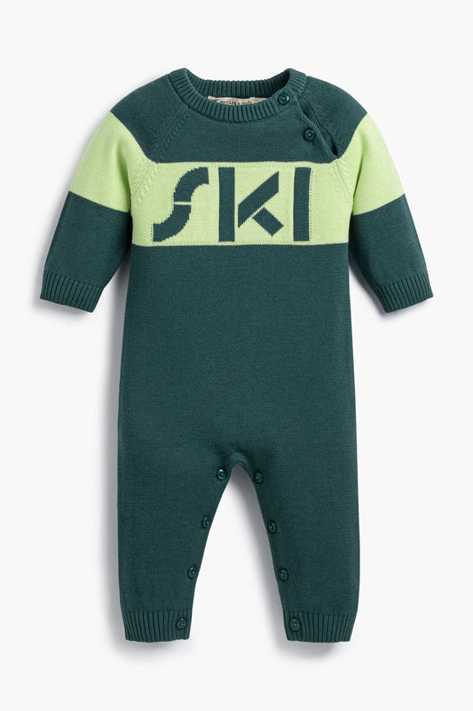 Green Ski Sweater Romper | Monica + Andy