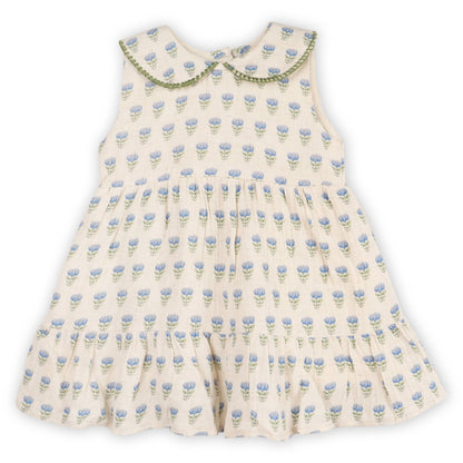 Harper Peter Pan Collar Floral Dress + Bloomer | Viverano Organics