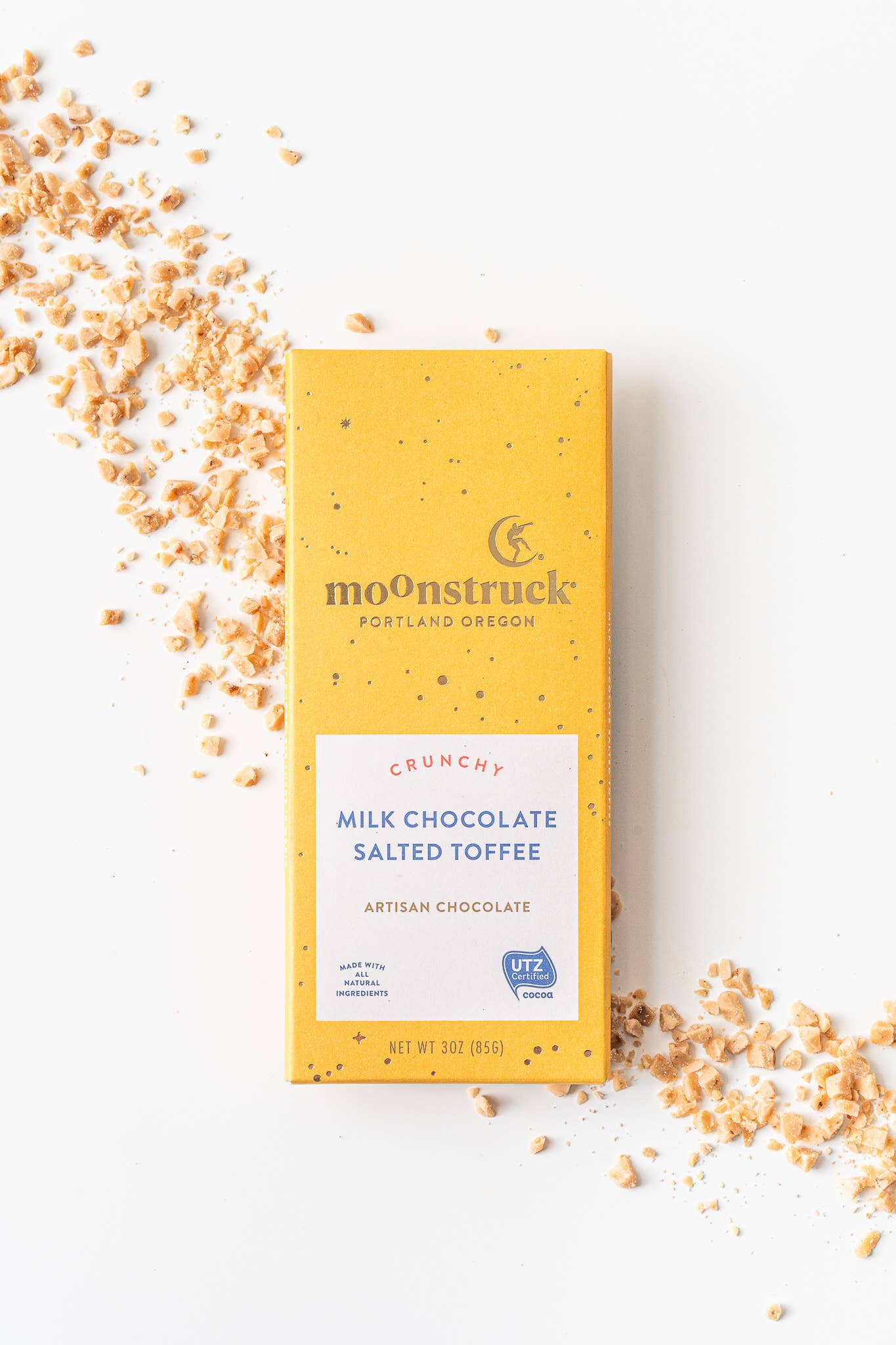 Crunchy Milk Salted Toffee Bar | Moonstruck Chocolate Co.