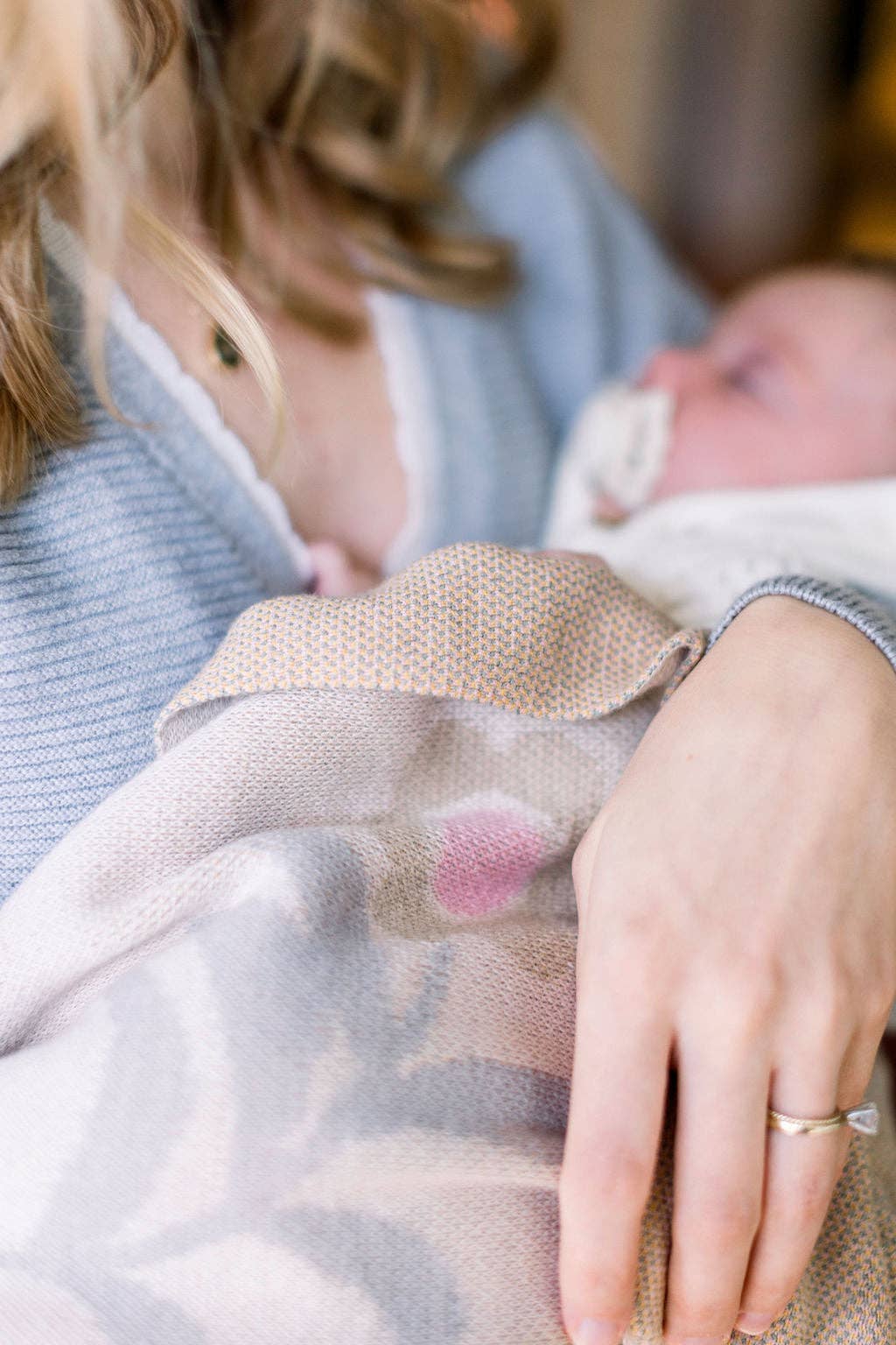 Sun Bunny Cotton Knit Blanket | Helmsie