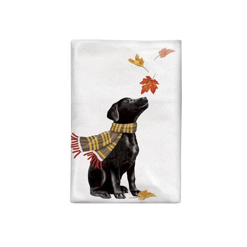 Dog Fall Lab Towel | Mary Lake-Thompson