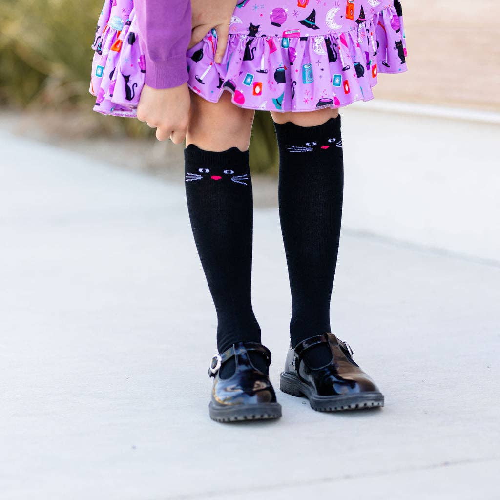 Black Cat Knee High Socks | Little Stocking Co.