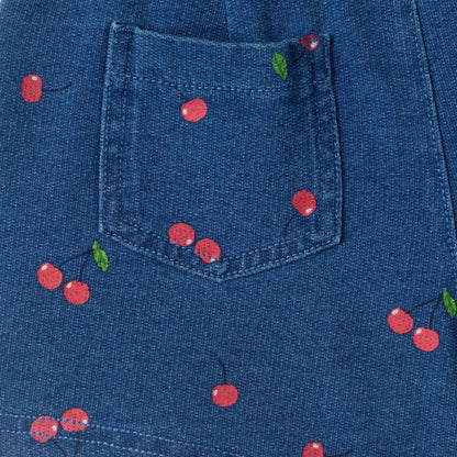 Blue Cherry Knit Denim Short | Andy & Evan
