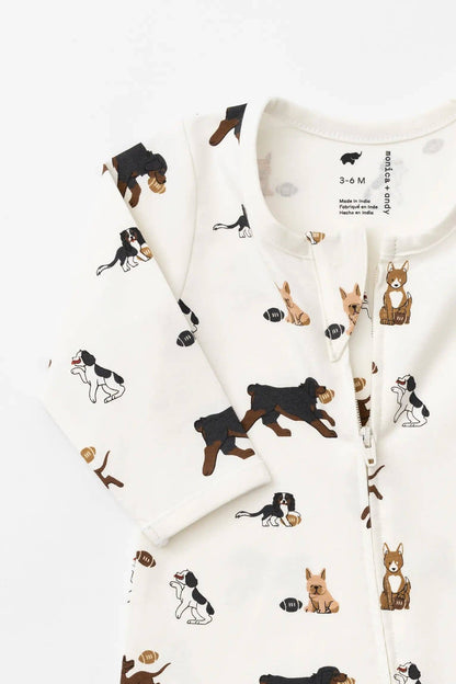 Football Pups Romper | Monica + Andy