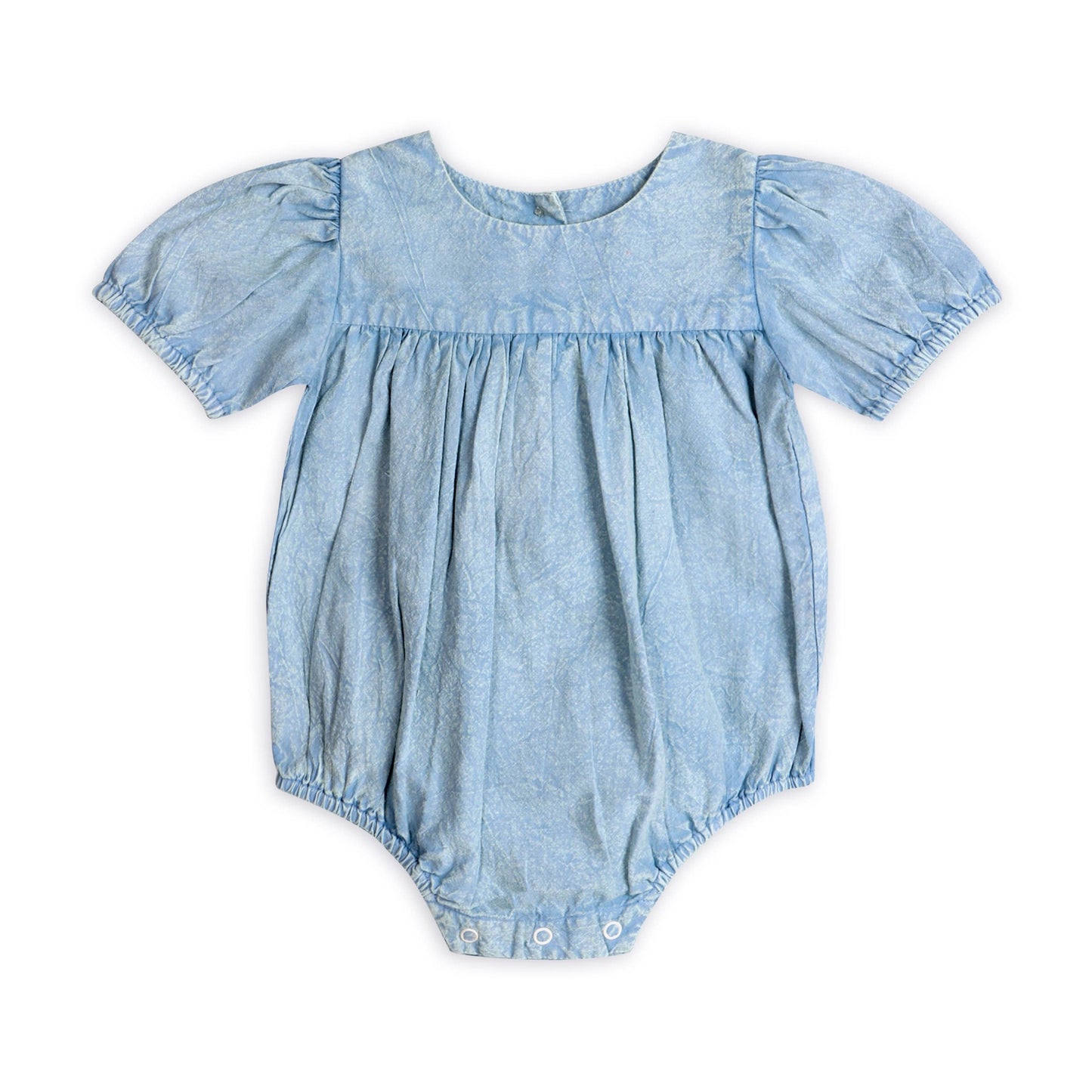 Aspen Denim Baby Romper | Viverano Organics
