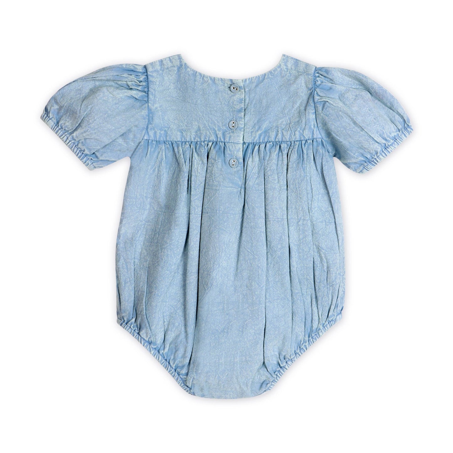 Aspen Denim Baby Romper | Viverano Organics