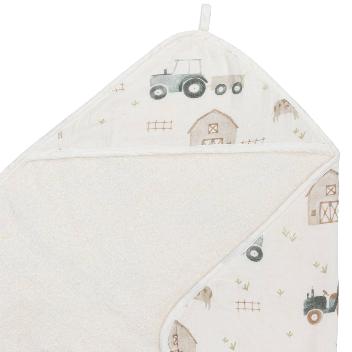 Charlie Farmhouse Tractor Towel Set | Crane Baby