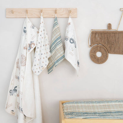 Charlie Farmhouse Tractor Towel Set | Crane Baby