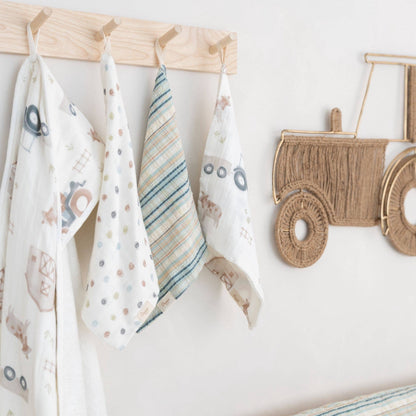 Charlie Farmhouse Tractor Towel Set | Crane Baby