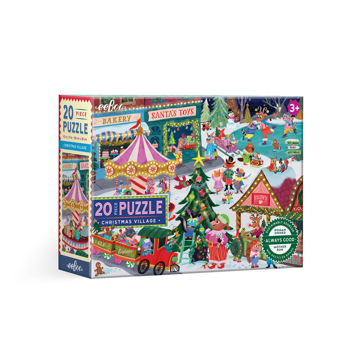 Christmas Village Puzzle (20pc) | Eeboo