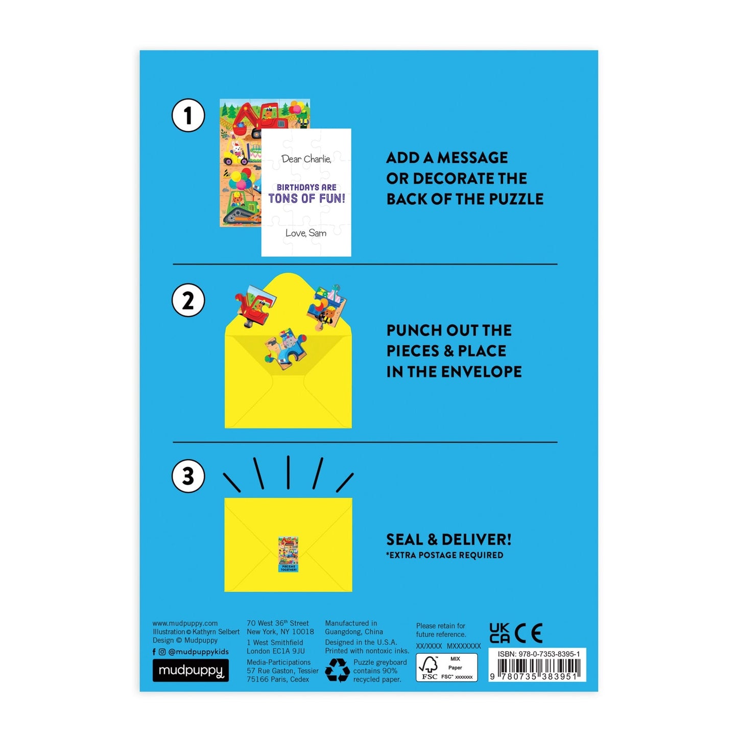 Construction Site Birthday Puzzle Greeting Card | Mudpuppy