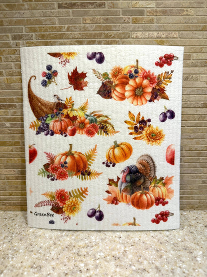 Cornucopia Swedish Dishcloth | Green Bee Towels
