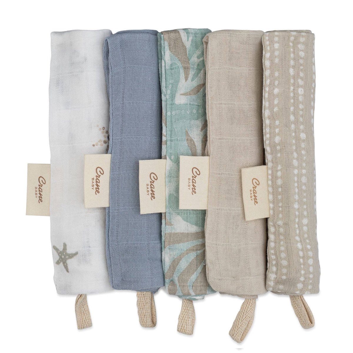 Cove 5-pc. Wash Cloth Set | Crane Baby