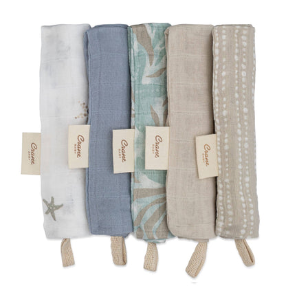 Cove 5-pc. Wash Cloth Set | Crane Baby