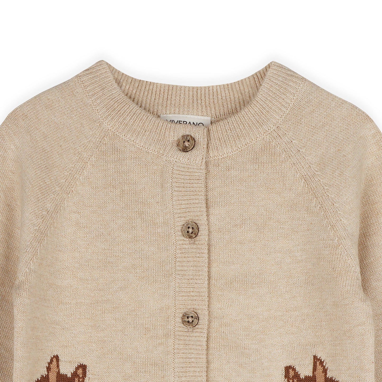 Horse Jacquard Sweater Knit Cardigan | Viverano Organics