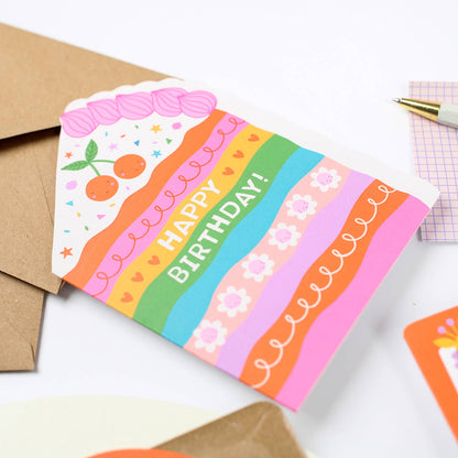 Cake Die Cut Birthday Card | Mifkins