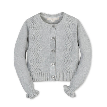Organic Ruffle Cuff Cable Cardigan | Hope & Henry