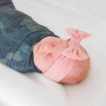 Darling Knit Headband Bow | Copper Pearl
