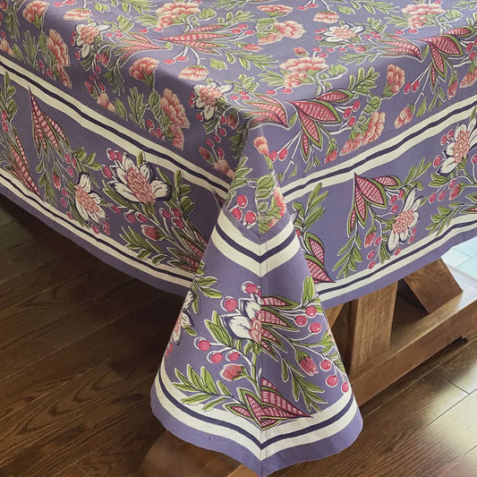 Celine Purple Tablecloth | Mahogany