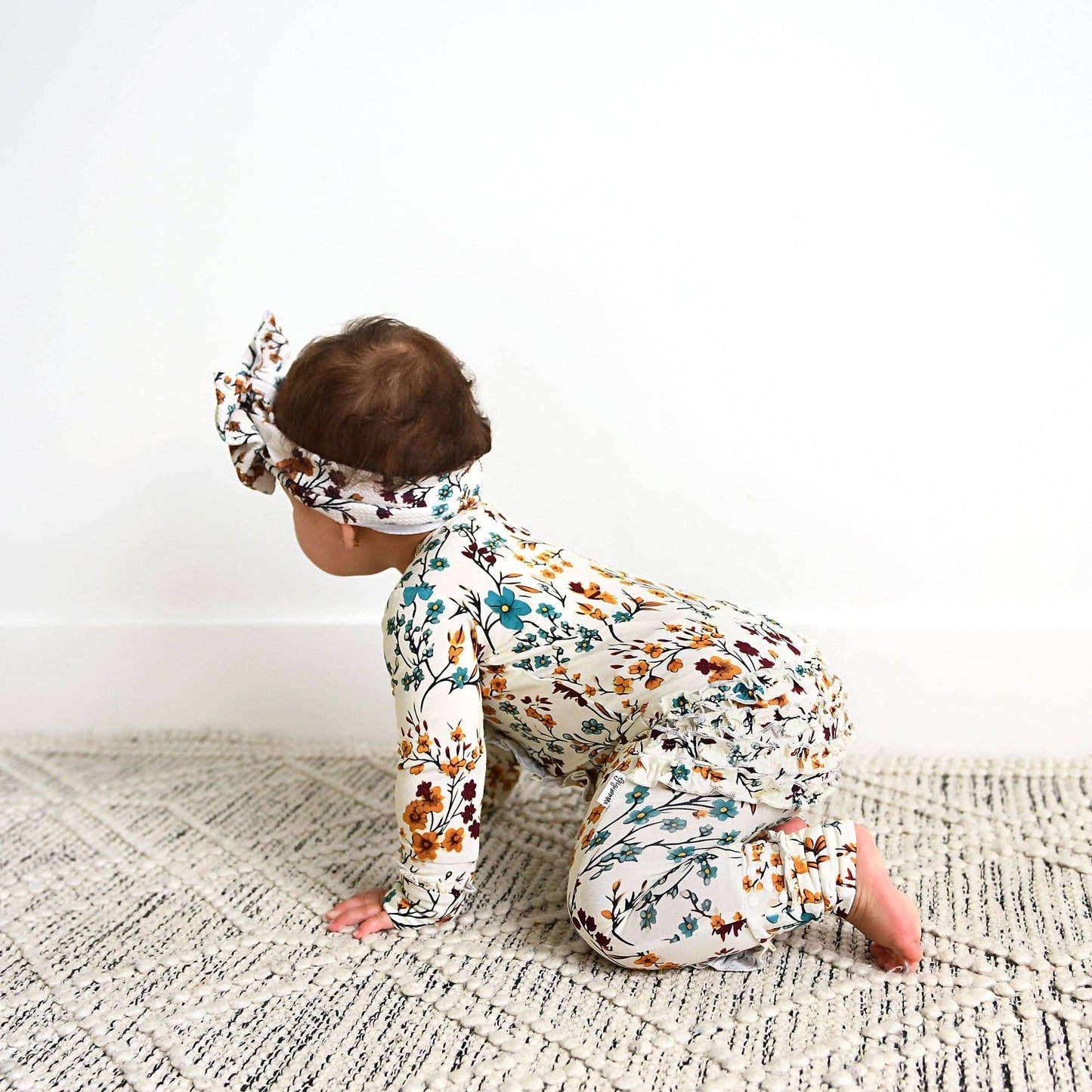 Maren Floral Bamboo Ruffle Romper | Gigi & Max