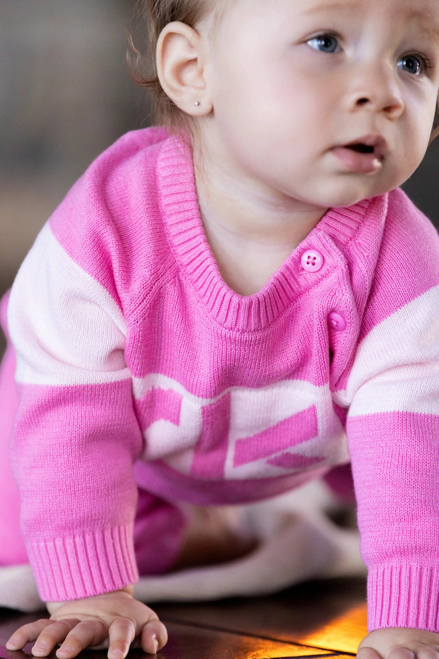 Pink Ski Sweater Romper | Monica + Andy