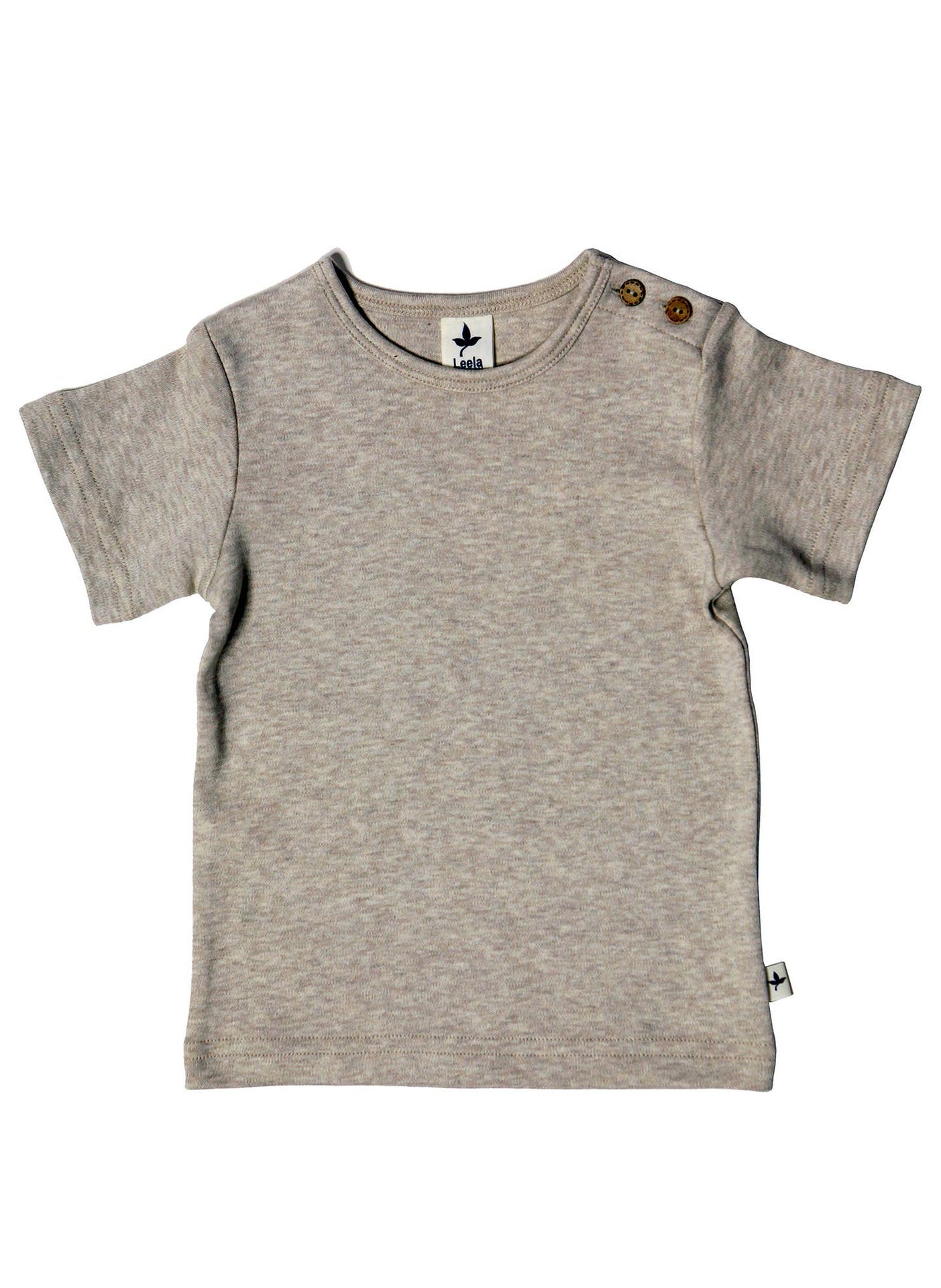Beige Organic Tee | Leela Cotton