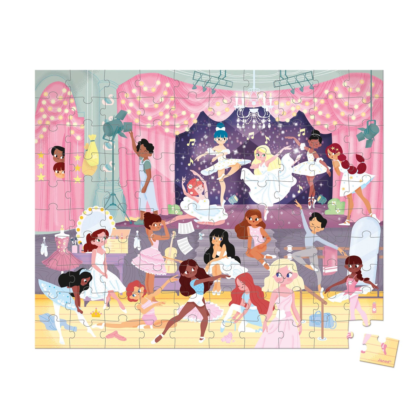 100 pc Ballerina Dancers Puzzle | Janod