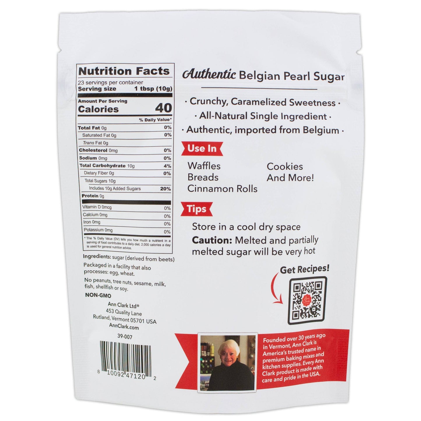 Authentic Belgian Pearl Sugar, 8 oz | Ann Clark