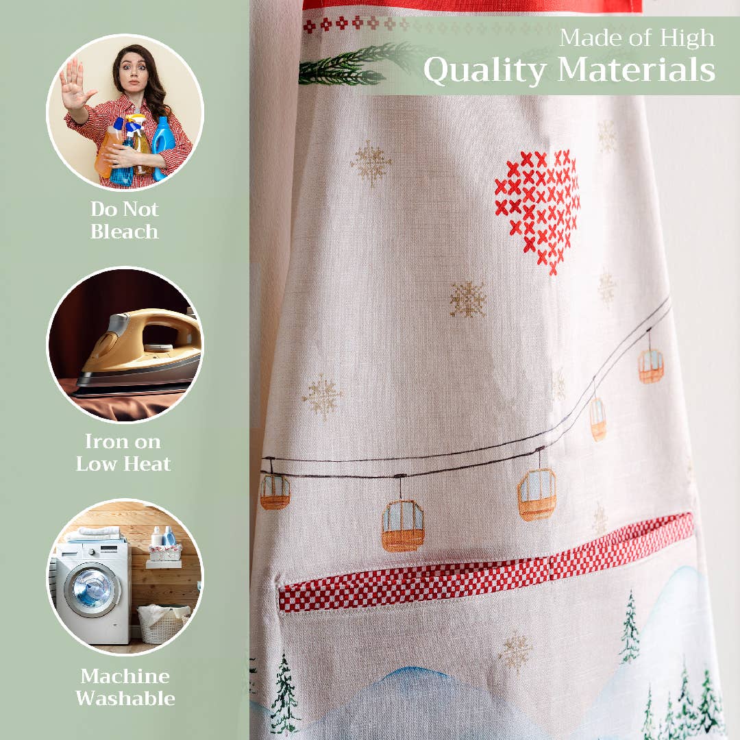 Rural Christmas Cotton Apron | Maison d'Hermine
