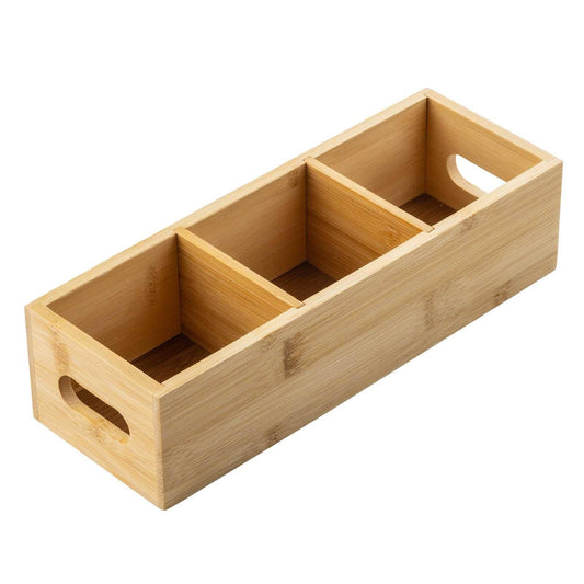3 Compartment Bamboo Tea Bag Holder | TableCraft