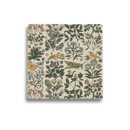 Individual Ceramic Coaster Voysey Apothecary Botanical Garden | Half Moon Bay By Design