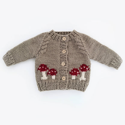 Mushroom Pebble Cardigan | Huggalugs