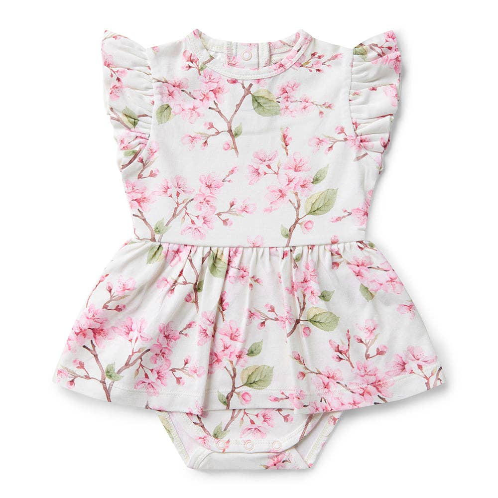 Cherry Blossom Organic Dress | Snuggle Hunny