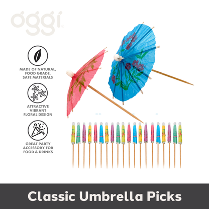 Umbrella Cocktail Picks - 4" (20 pc ) | Oggi