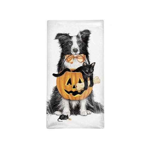 Collie Pumpkin Towel | Mary Lake-Thompson