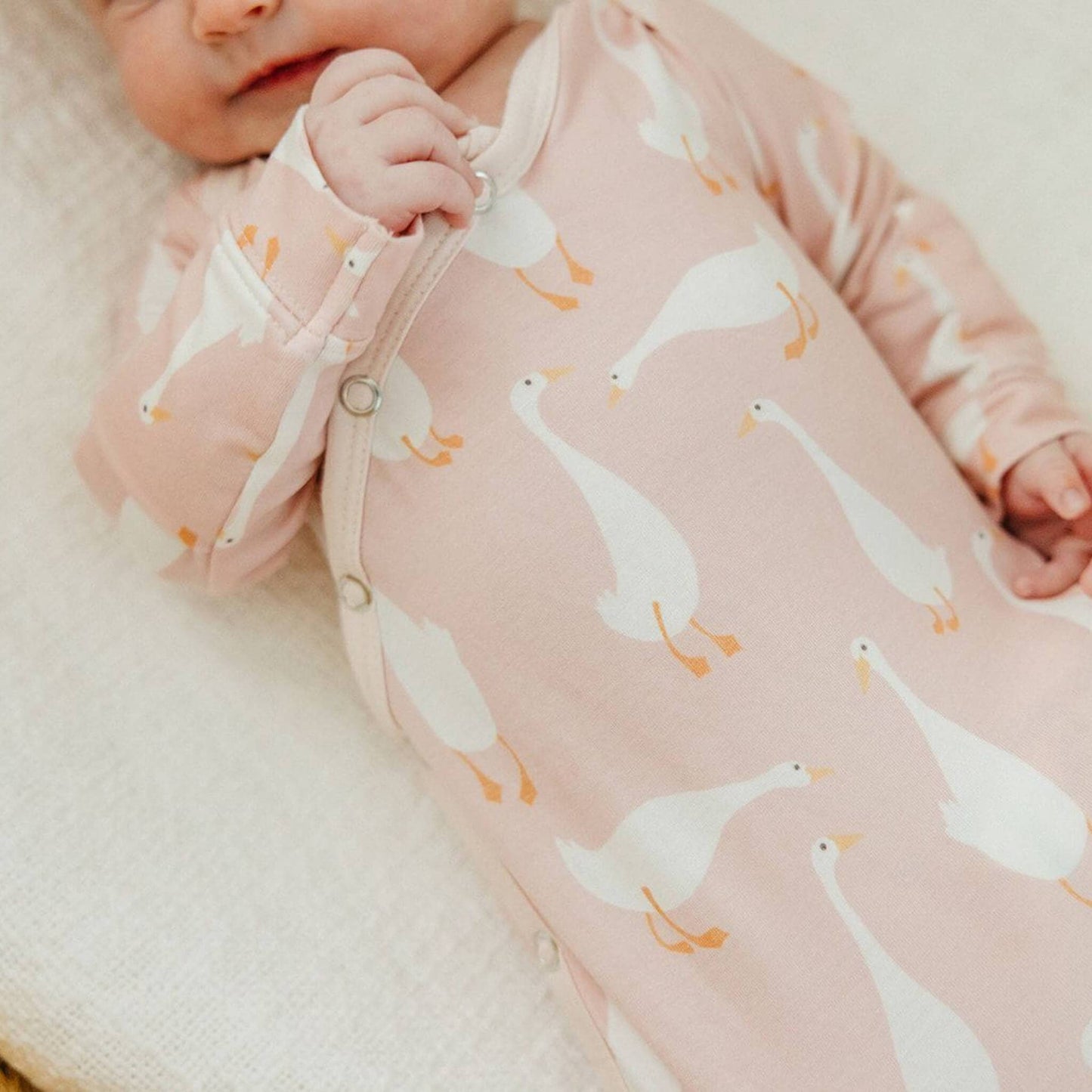 Goosie Newborn Knotted Gown | Copper Pearl