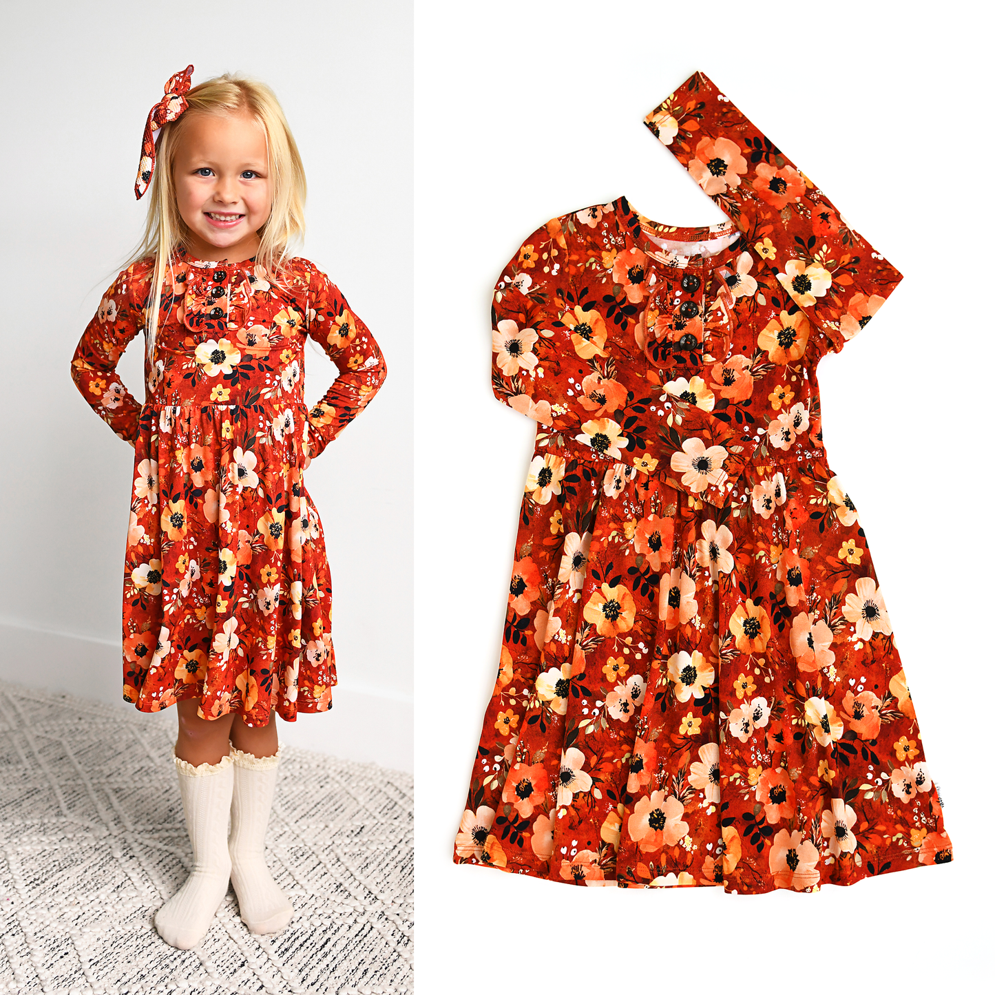 Auburn Twirl Dress | Gigi & Max