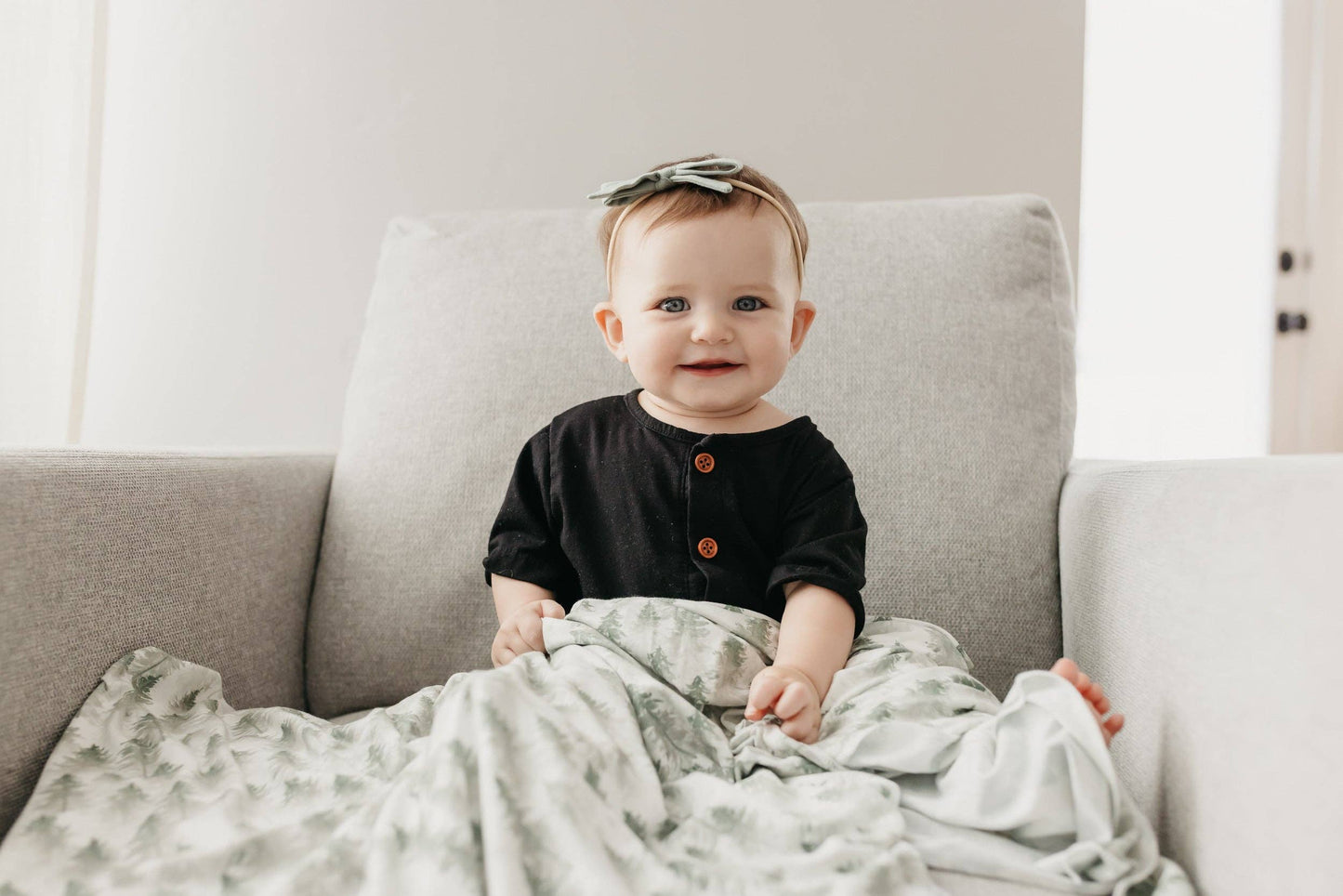 Briar Ribbon Baby Bow | Copper Pearl