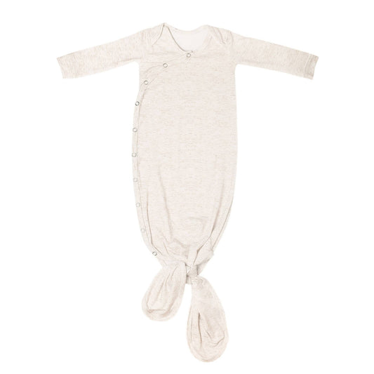 Oat Newborn Knotted Gown | Copper Pearl