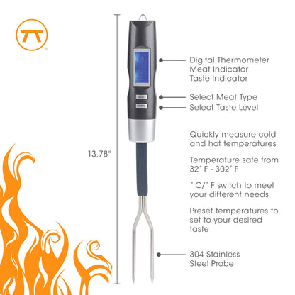 Outset Grill Fork Digital Meat Thermometer | Fox Run Brands