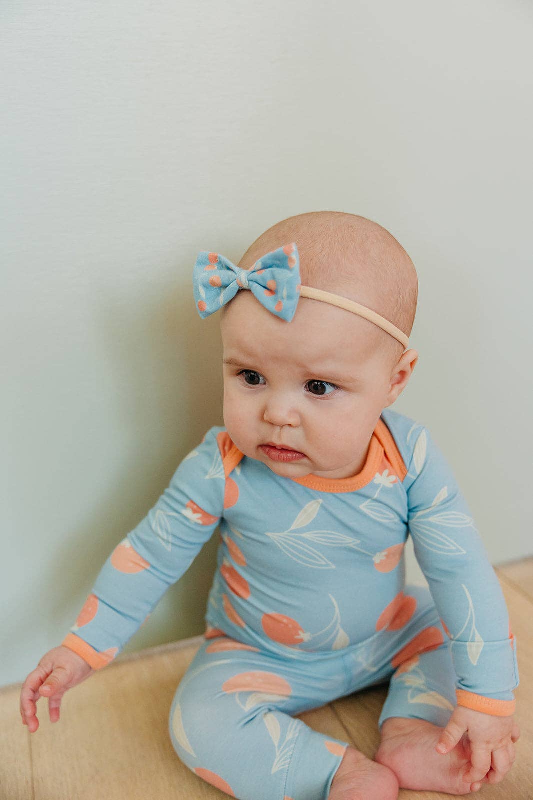 Clementine Bowtie Baby Bow | Copper Pearl