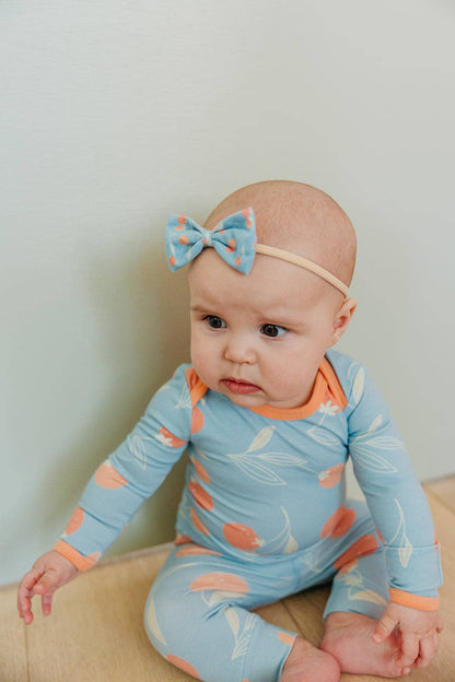 Clementine Bowtie Baby Bow | Copper Pearl